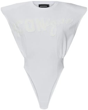 DSquared² Body Con Aplique Del Logo - Blanco