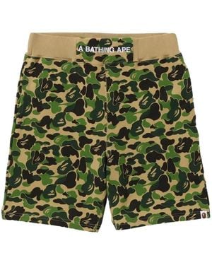 A Bathing Ape Pantalones Cortos De Deporte Abc Camo - Verde