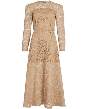 Patou Floral-Lace Maxi Dress - Natural