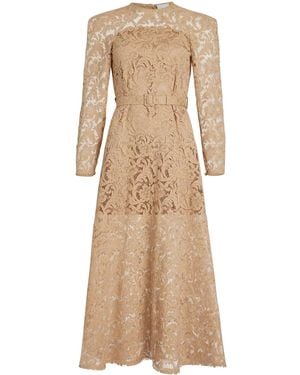 Patou Maxikleid Aus Blumenspitze - Natur