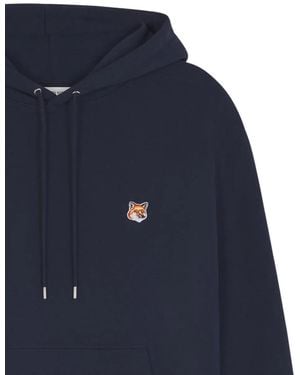 Maison Kitsuné Fox Head Patch Hoodie - Blue