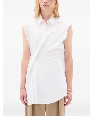 Ann Demeulemeester Chemise Dorian À Design Sans Manches - White
