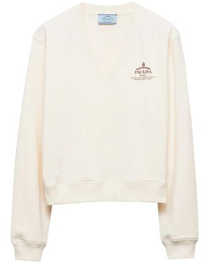 Prada ロゴ スウェットシャツ - ナチュラル