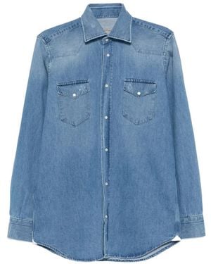 Sartorio Napoli Klassisches Jeanshemd - Blau