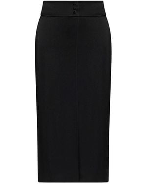 Forte Forte Shiny Anvers Satin Pencil Skirt - Black