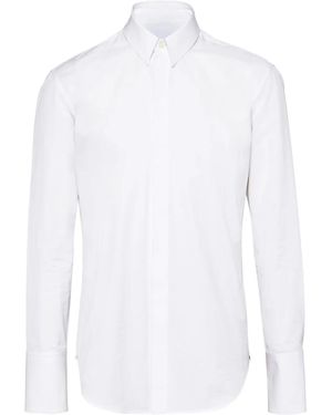 Ferragamo Button-Down Cotton Shirt - White