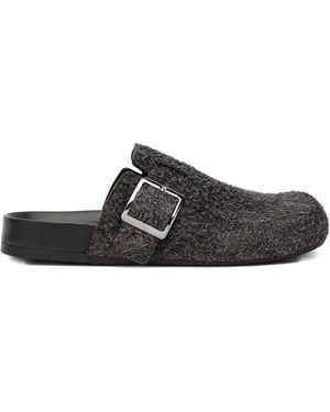 Loewe Leather Slides - Black