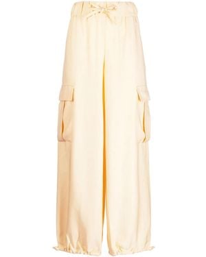 GOODIOUS Wide-Leg Cargo Pants - Natural
