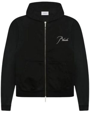 Rhude Kapuzenjacke mit Logo-Stickerei - Schwarz
