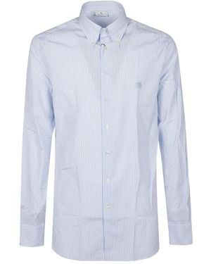 Etro Striped Cotton Shirt - Blue