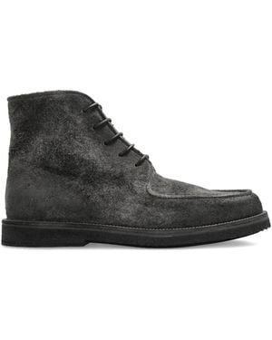 Marsèll Lace-Up Suede Boots - Black