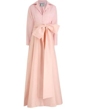 BERNADETTE Bow-Detail Shirt Dress - Pink