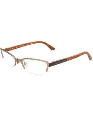 McQueen Rectangle-Frame Glasses - Natural