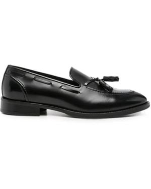 VELA SHOP Tassel-Detail Leather Loafers - Black