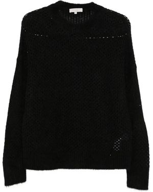 Antonelli Brembana Open-Knit Crew-Neck Jumper - Black