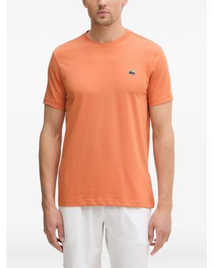 Lacoste Logo-Patch Performance T-Shirt - Orange