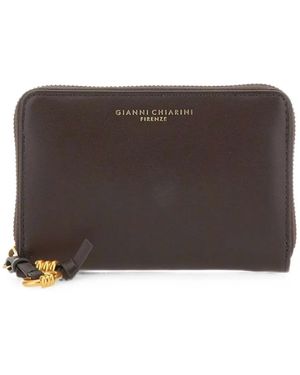 Gianni Chiarini Logo-Print Leather Wallet - Brown