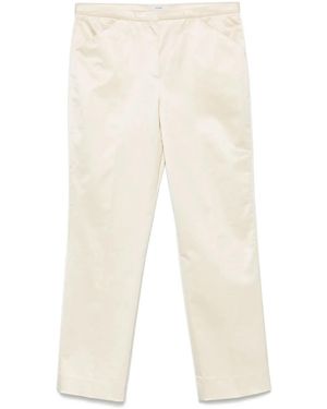 TOTEME Straight Cropped Trousers - White