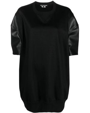 Junya Watanabe Crew Neck Puff-Sleeved T-Shirt - Black