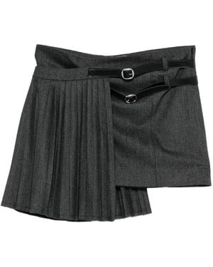 Coperni Faltenrock mit Gürtel - Schwarz