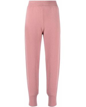 Alberta Ferretti High-Rise Knitted Joggers - Pink