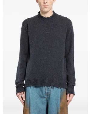Uma Wang Pullover Im Distressed-Look - Blau