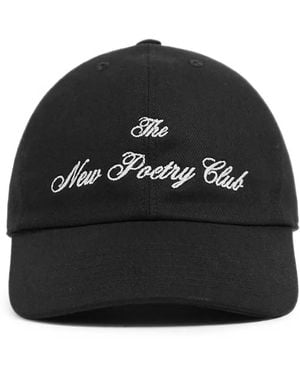 Ann Demeulemeester Gorra Vaquera Tem Con Logo Bordado - Negro