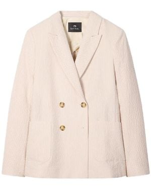 Paul Smith Blazer A Rayas - Neutro