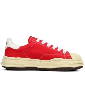 Maison Mihara Yasuhiro Blakey Canvas Trainers - Red