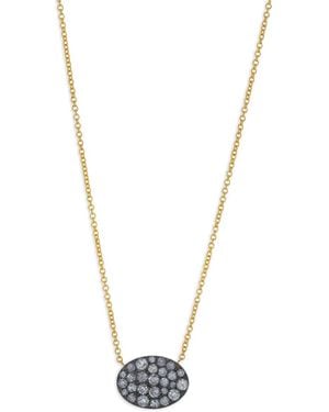 Sylva & Cie Collar Oval Ten Table En Oro Amarillo De 18 Ct Con Diamantes - Blanco