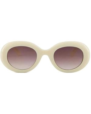 Emmanuelle Khanh Oval-Frame Sunglasses - Pink
