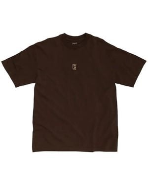 Travis Scott X Nike Court Logo-Embroidered T-Shirt - Brown