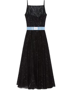 Givenchy Vestido De Noche Con Encaje Y Lentejuelas - Negro