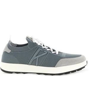 Kiton Suede-Panelled Slip-On Trainers - White