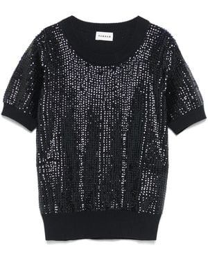 P.A.R.O.S.H. Sequin-Embellished T-Shirt - Black