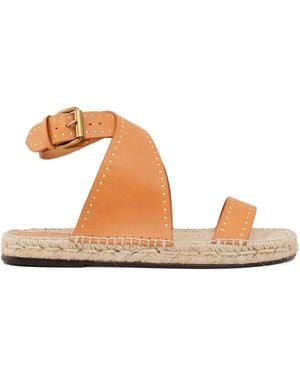 Isabel Marant Illya Leather Espadrilles - Brown