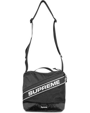 Supreme Logo Shoulder Bag - Black