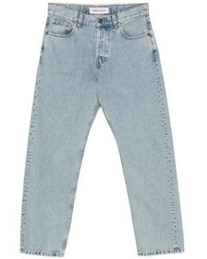 Amaranto Faded-Effect Straight-Leg Jeans - Blue