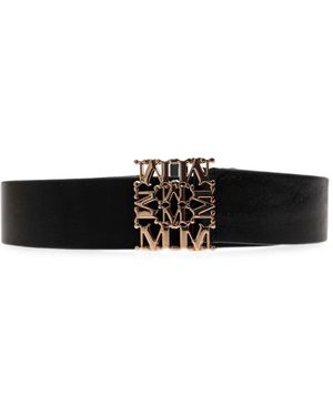 Max Mara Sumero Riem Met Logo-Gesp - Wit