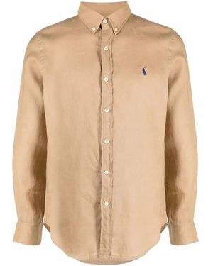 Polo Ralph Lauren ロゴ リネンシャツ - ナチュラル