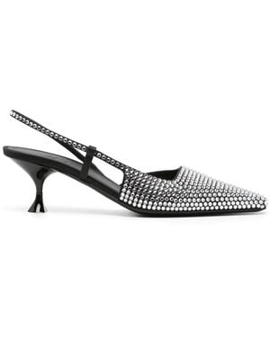 3Juin 65Mm Crystal-Embellished Pumps - White