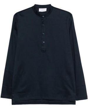 Tokyo Buttoned Polo Shirt - Blue