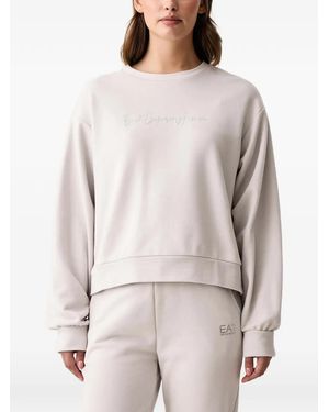 EA7 Logo-Detail Tracksuit - Natural