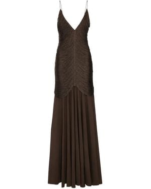 Bless Nostalgia Kleid Mit Fransen - Weiß