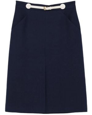 Valentino Garavani Midirock mit Gürtel - Blau