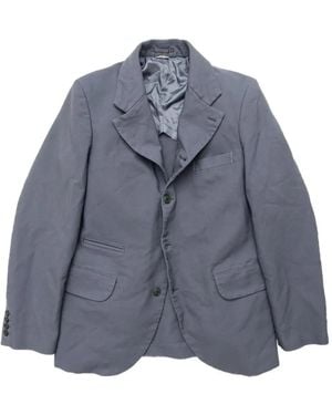 Comme des Garçons Notched-Lapel Pocket Blazer - Blue