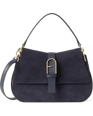 Furla Bolso Shopper Con Placa Del Logo Y Asa - Azul