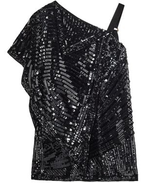 PUCCI Asymmetrical Embroidered Foulard Dress - Black