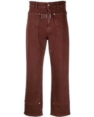 Stella McCartney Workwear Cropped Denim Pants - Red