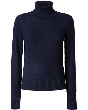 Missoni Chevron-Pattern Turtleneck Jumper - Blue